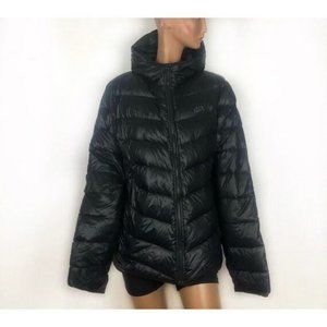 Vintage 90s NIKE Oversized Black Puffer Puff Jacket Coat Large